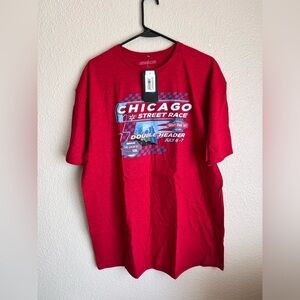GENUINE Chicago NASCAR Street Race Logo Graphic T Shirt Red Mens Size XL